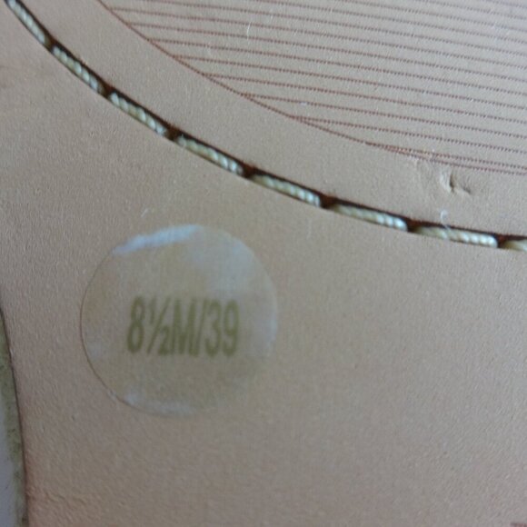 Vince Camuto Kathalia platform sandals size 8.5M, Gold/Copper sequin foot straps - Picture 10 of 16